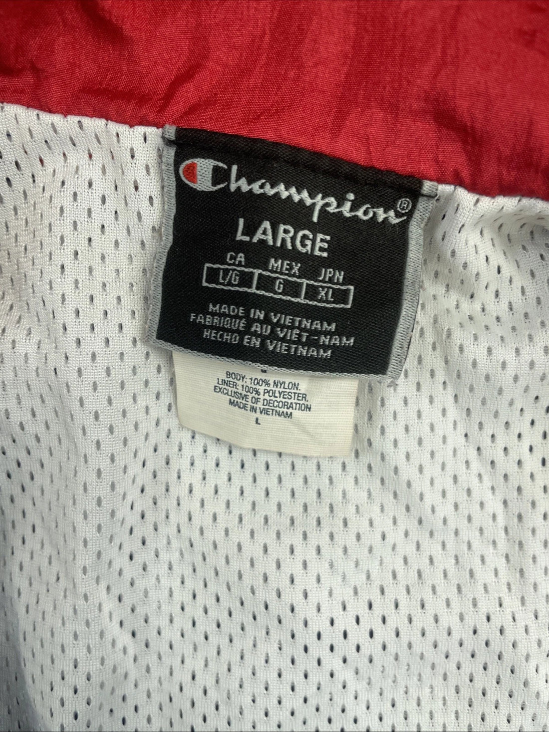 Champion Windbreaker Light Jacket Size Large