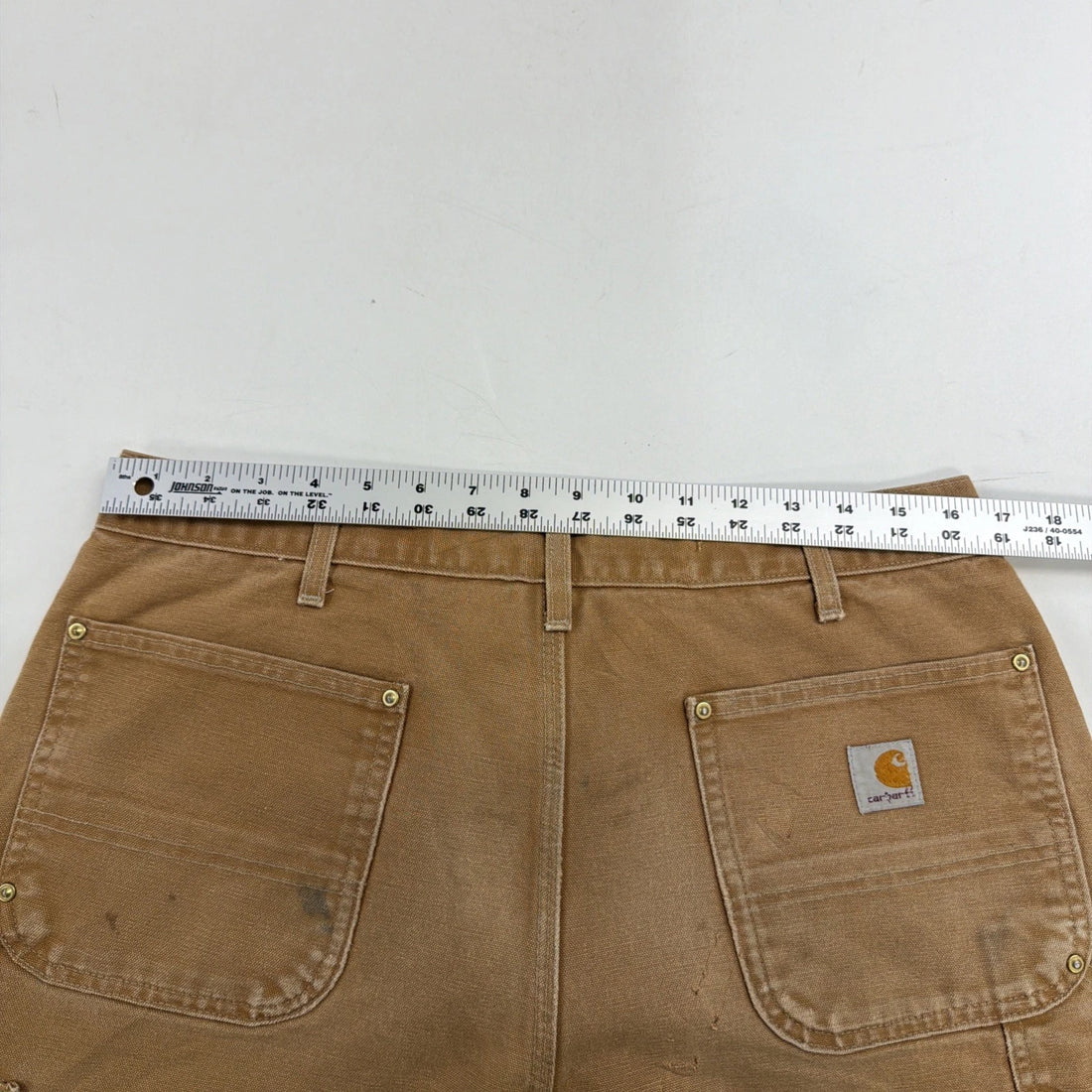 Carhartt Canvas Double Knee Carpenter Work Pants Size 36 X 30 B01 BRN