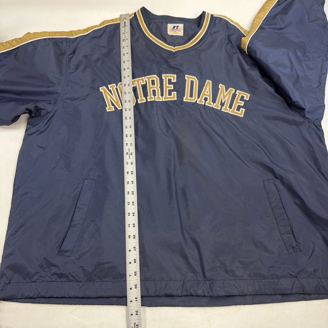 Notre Dame Fighting Irish Pullover Windbreaker Jacket Size 2XL NCAA
