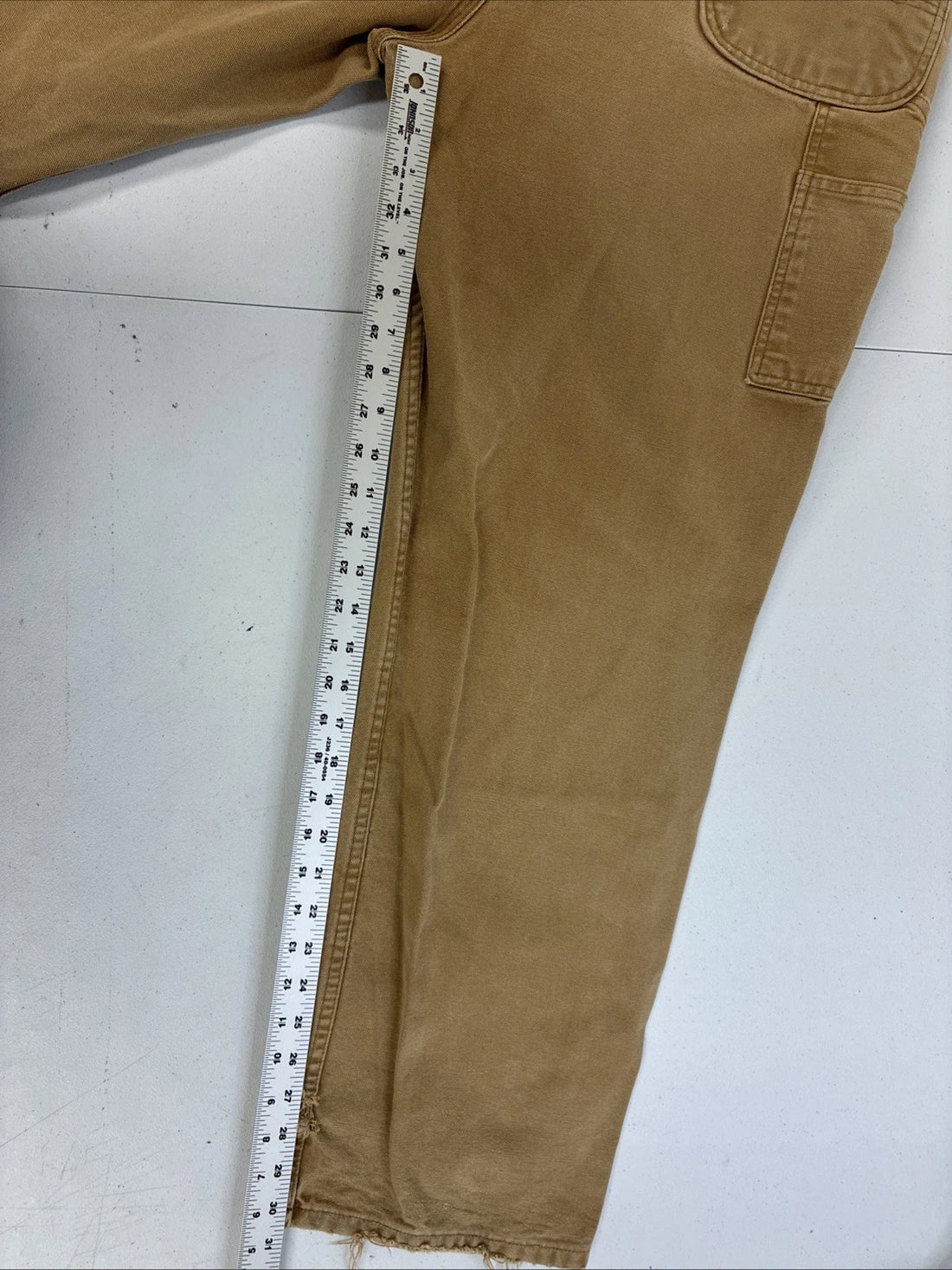 Carhartt Canvas Carpenter Work Pants Size 38 X 32 Brown