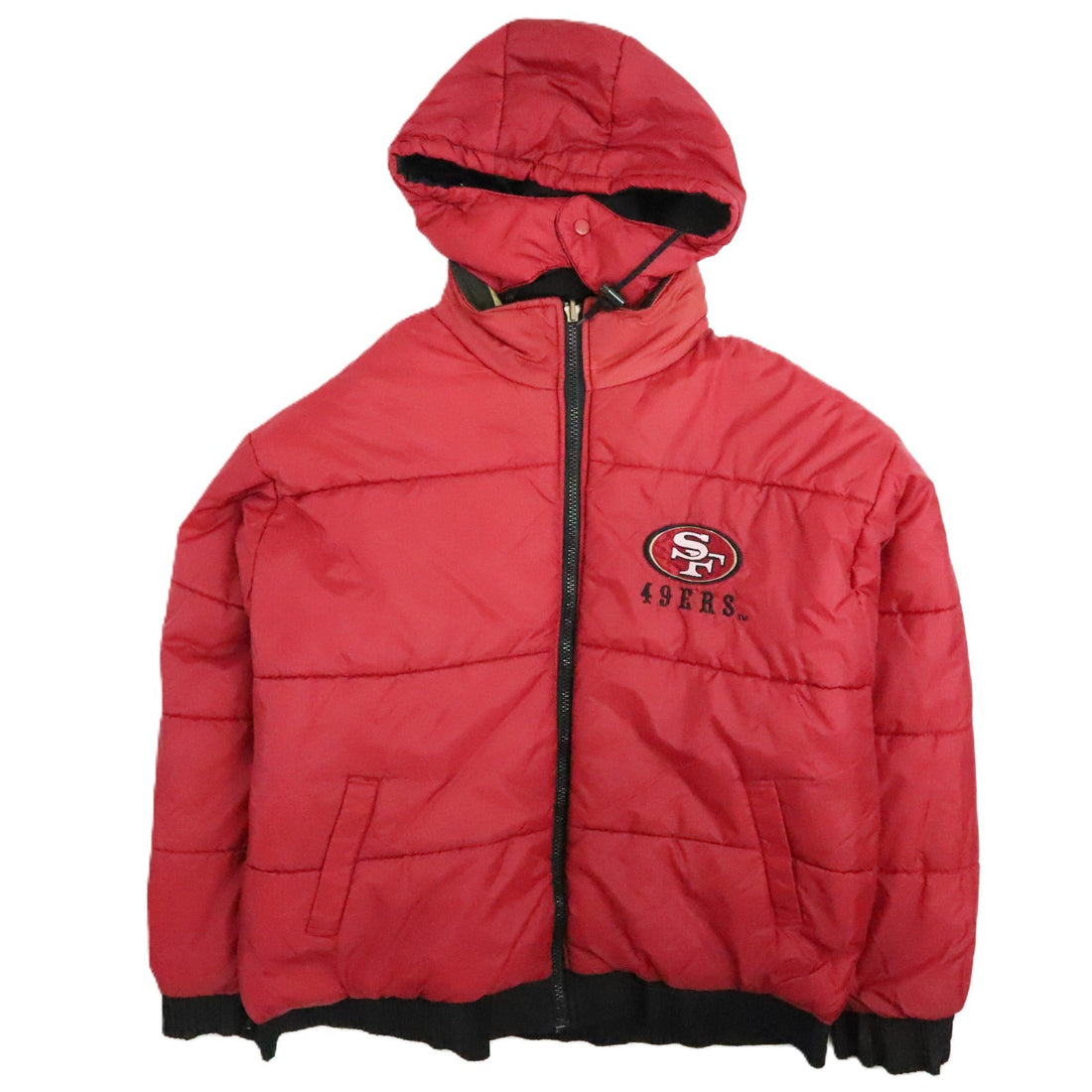 Vintage San Francisco 49ers Pro Player Puffer Jacket Size 2XL Reversible NFL
