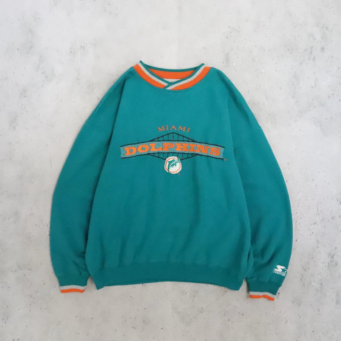 Vintage Miami Dolphins Starter Crewneck Sweatshirt Size Large NFL