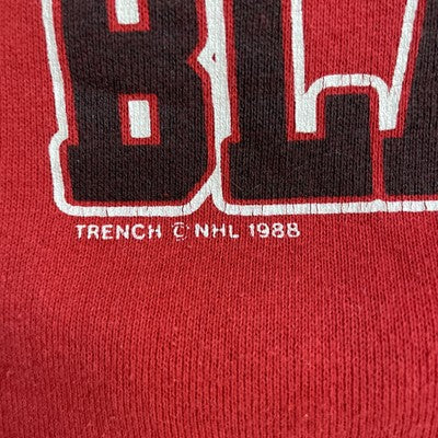 Vintage Chicago Blackhawks Sweatshirt Crewneck Size Large 1988 80s NHL