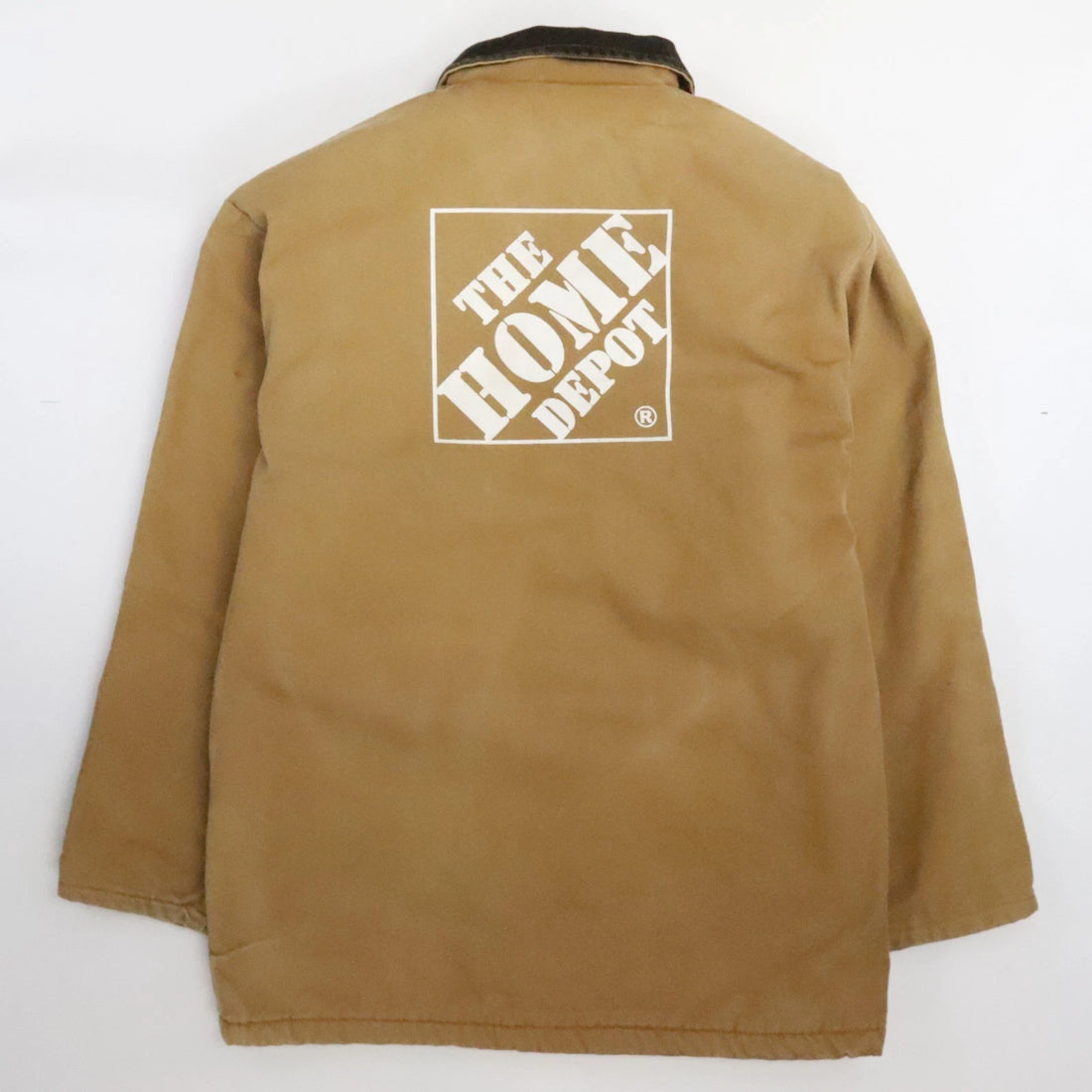 Vintage Home Depot Canvas Chore Work Jacket Size Large Blanket Lined