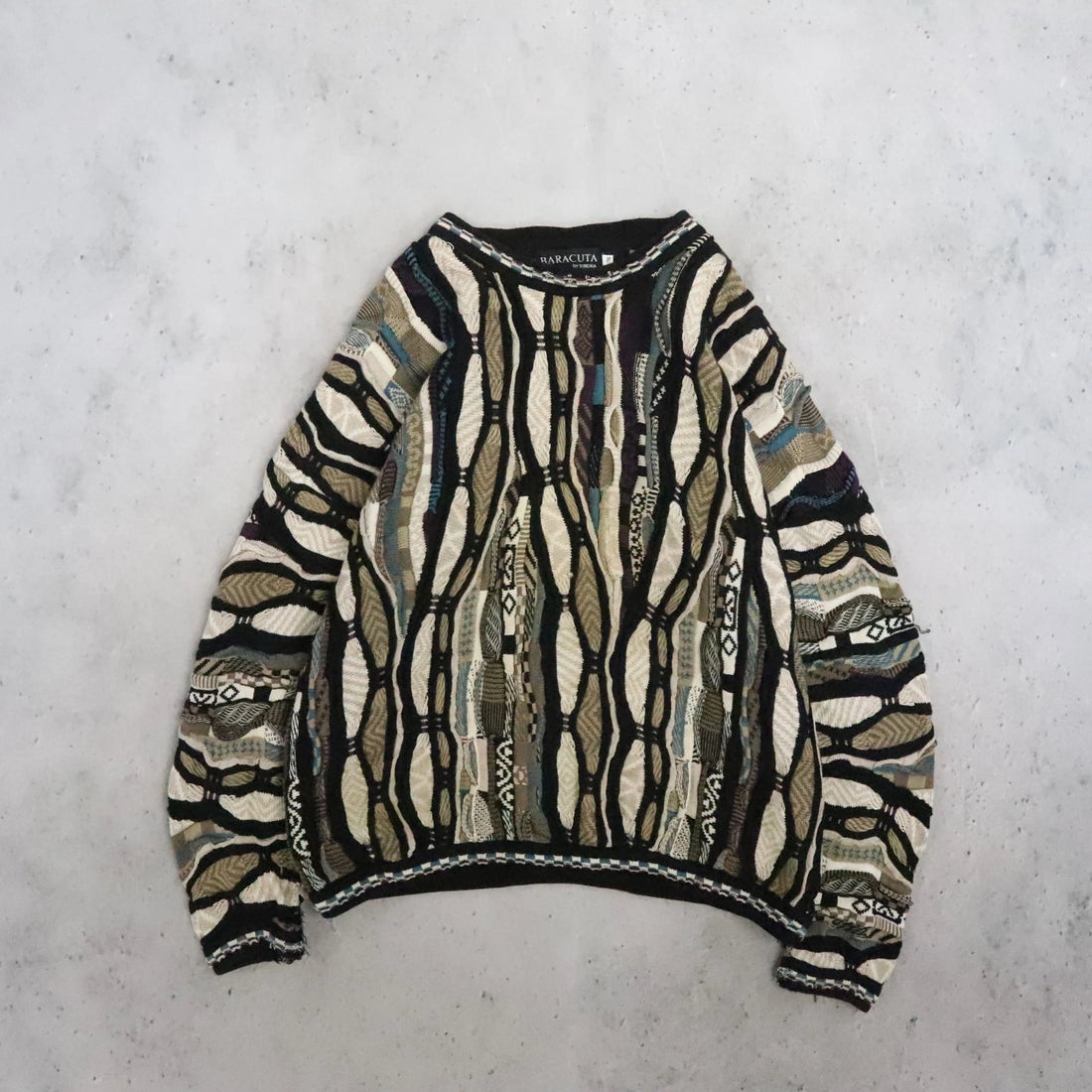 Tundra Baracuta 3D Knit Crewneck Sweater Size XL