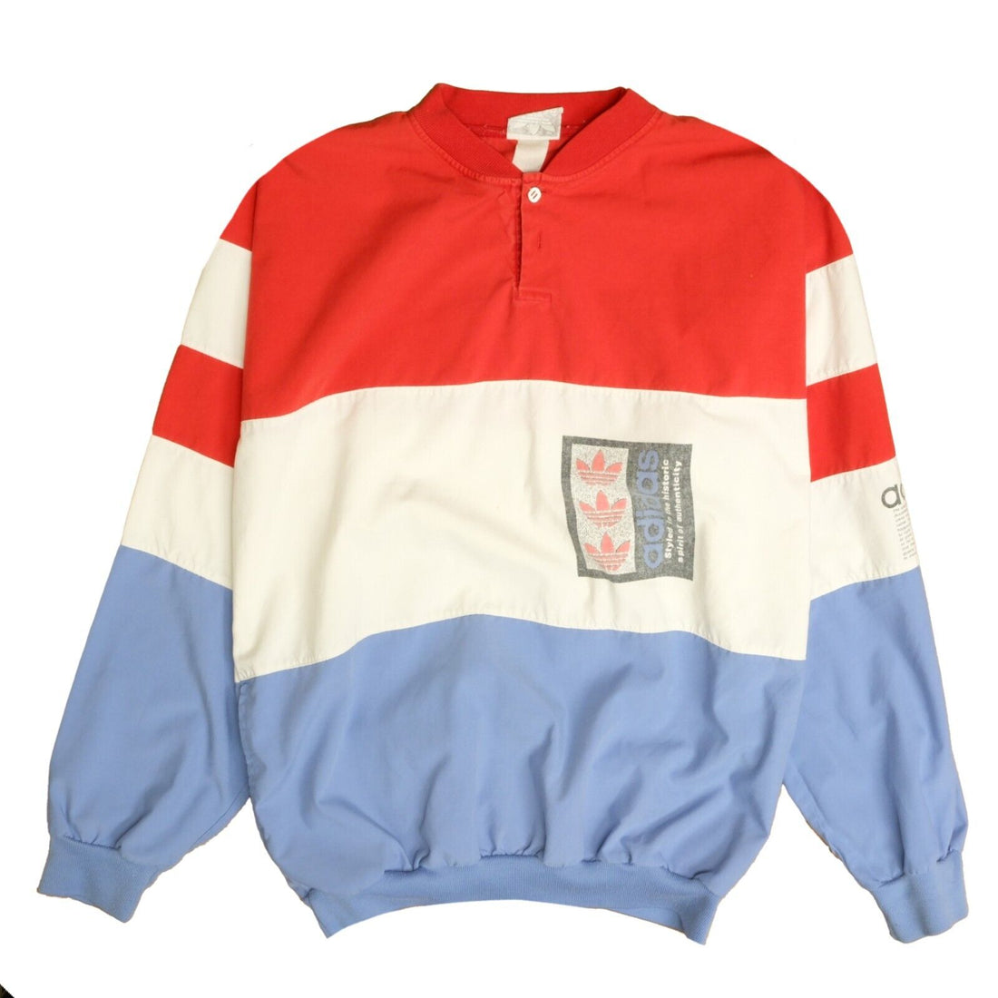 Vintage Adidas Historic Spirit Sweatshirt Crewneck Size Large Color Block