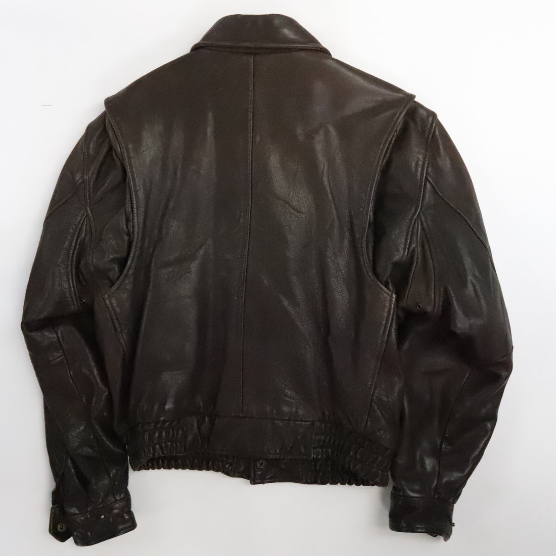 Vintage Banana Republic Adventure Outfitters Leather Bomber Jacket Size 36 Brown