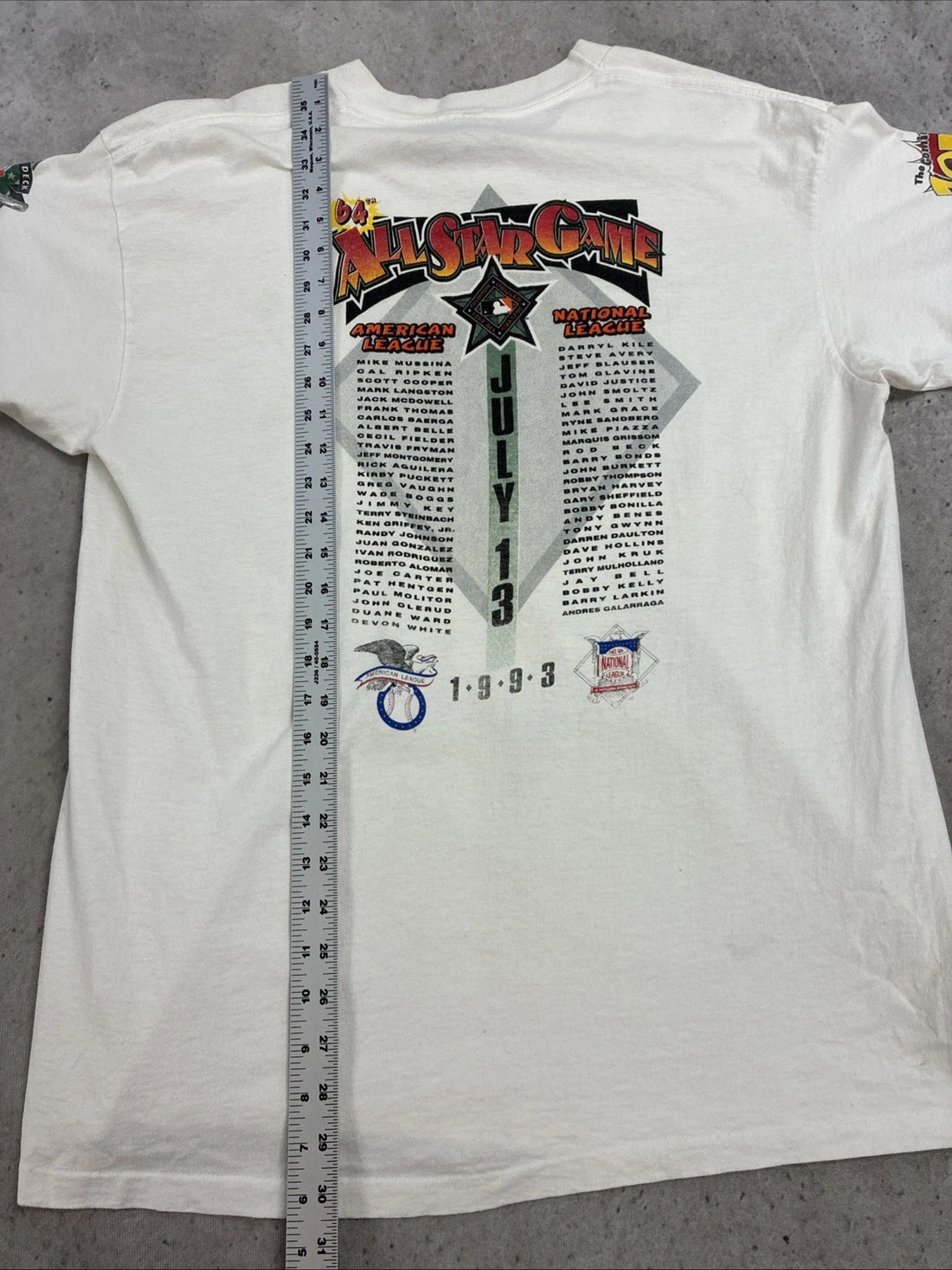 Vintage MLB All Star Game 1993 Summer Classic Comic Strip Salem T-Shirt XL 90s