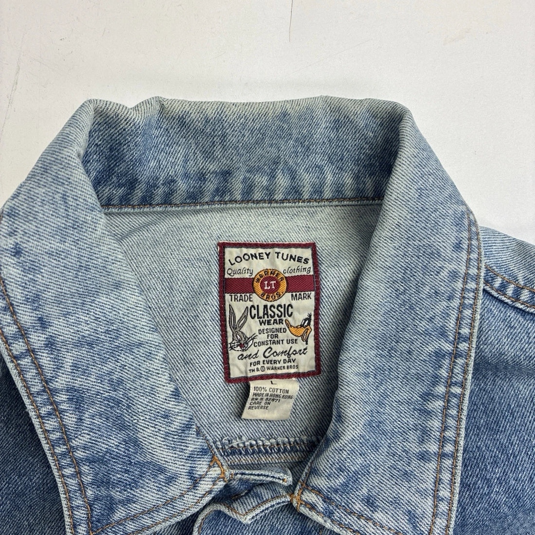 Vintage Looney Tunes Denim Jacket Size Large