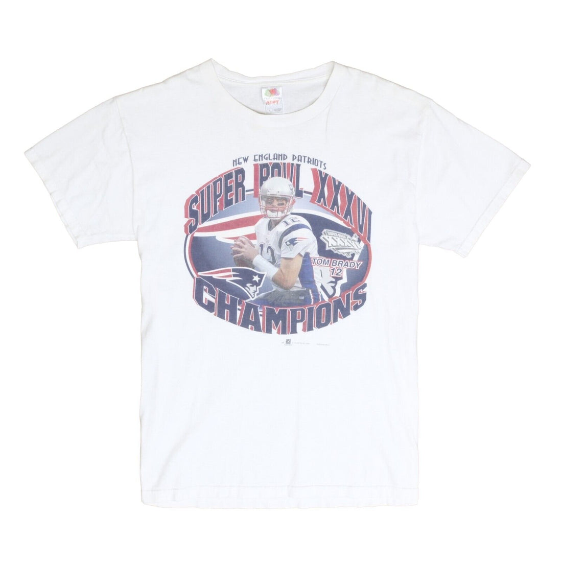 Vintage Patriots Tom Brady Super Bowl XXXVI Champions T-Shirt