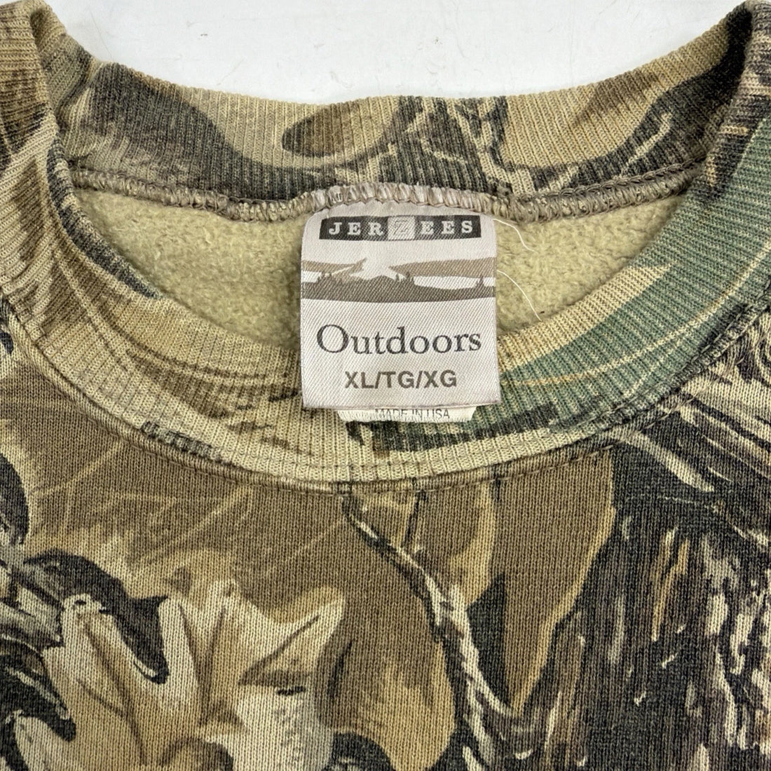 Vintage Advantage Camo Crewneck Sweatshirt Size XL