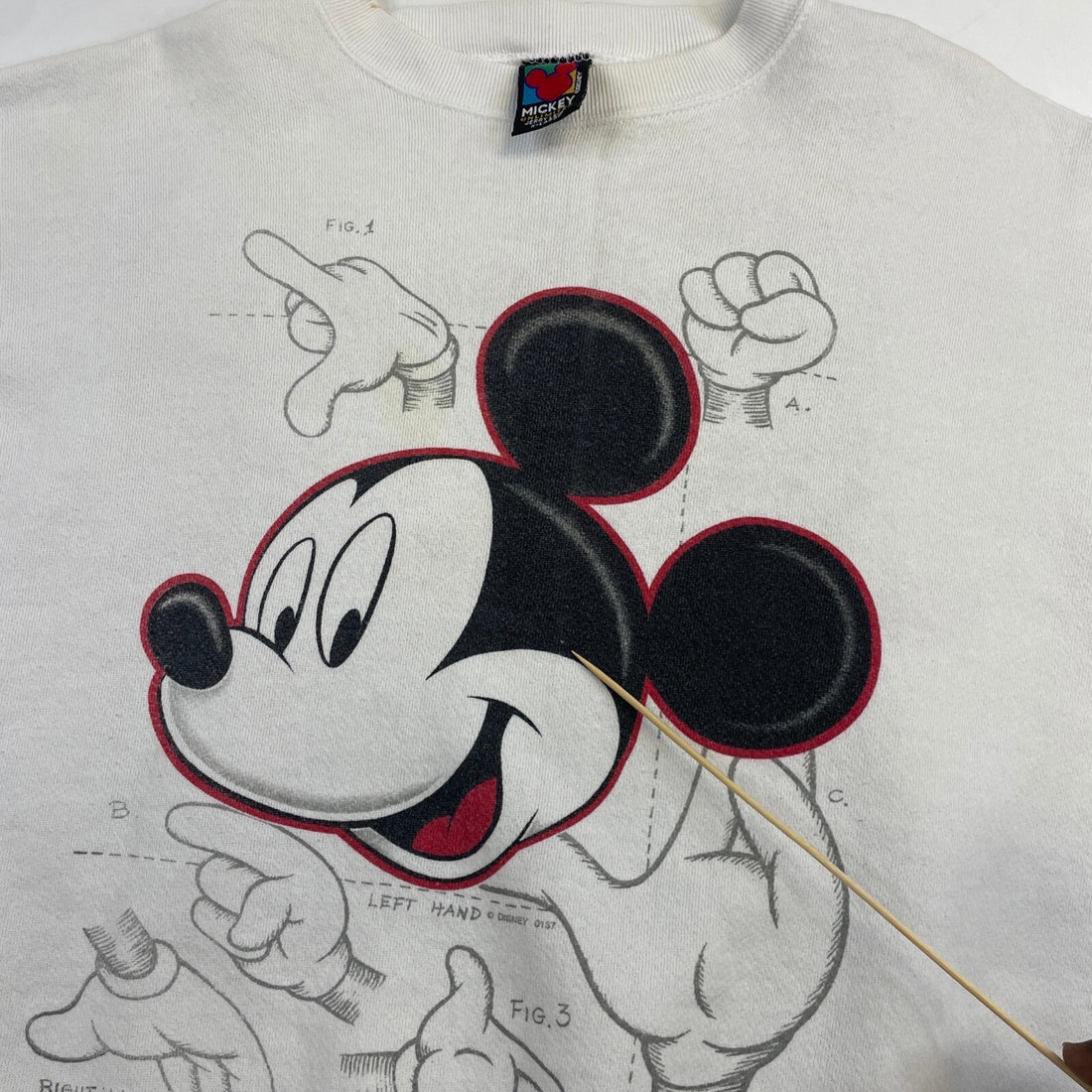 Vintage Mickey Mouse Sketch Disney Crewneck  Sweatshirt Size XL