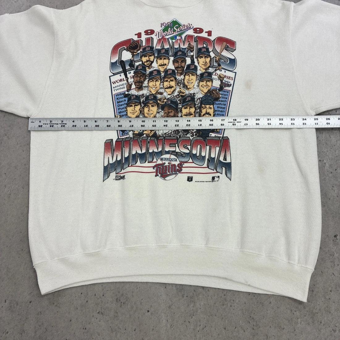 Vintage Minnesota Twins World Series Champs 1991 Caricature Sweatshirt XL MLB