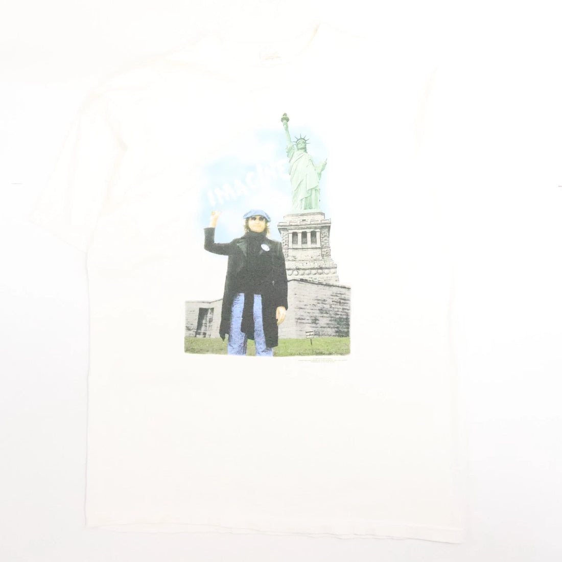 Vintage John Lennon Imagine NYC Statue Of Liberty T-Shirt Size XL 1998 90s