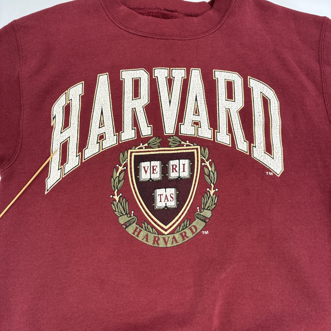 Vintage Harvard Crimson Crest Crewneck Sweatshirt Size XL 90s NCAA
