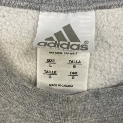 Adidas Spell Out Crewneck Sweatshirt Size Large Gray