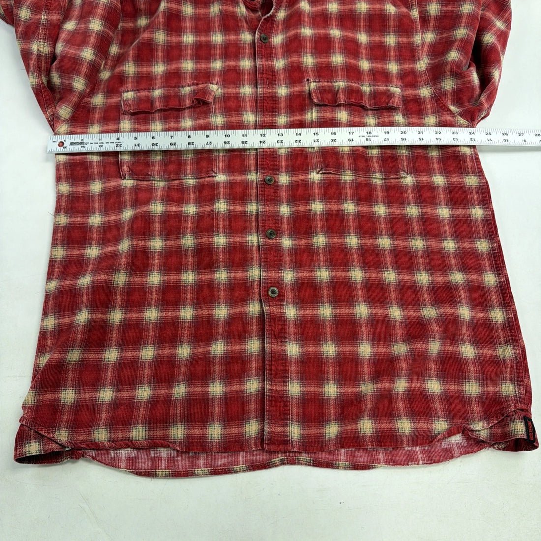 Wolverine Button Up Shirt Size Large Red Plaid