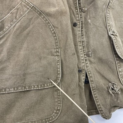 Vintage Woolrich Barn Coat Chore Work Jacket Size Large Wool Lined