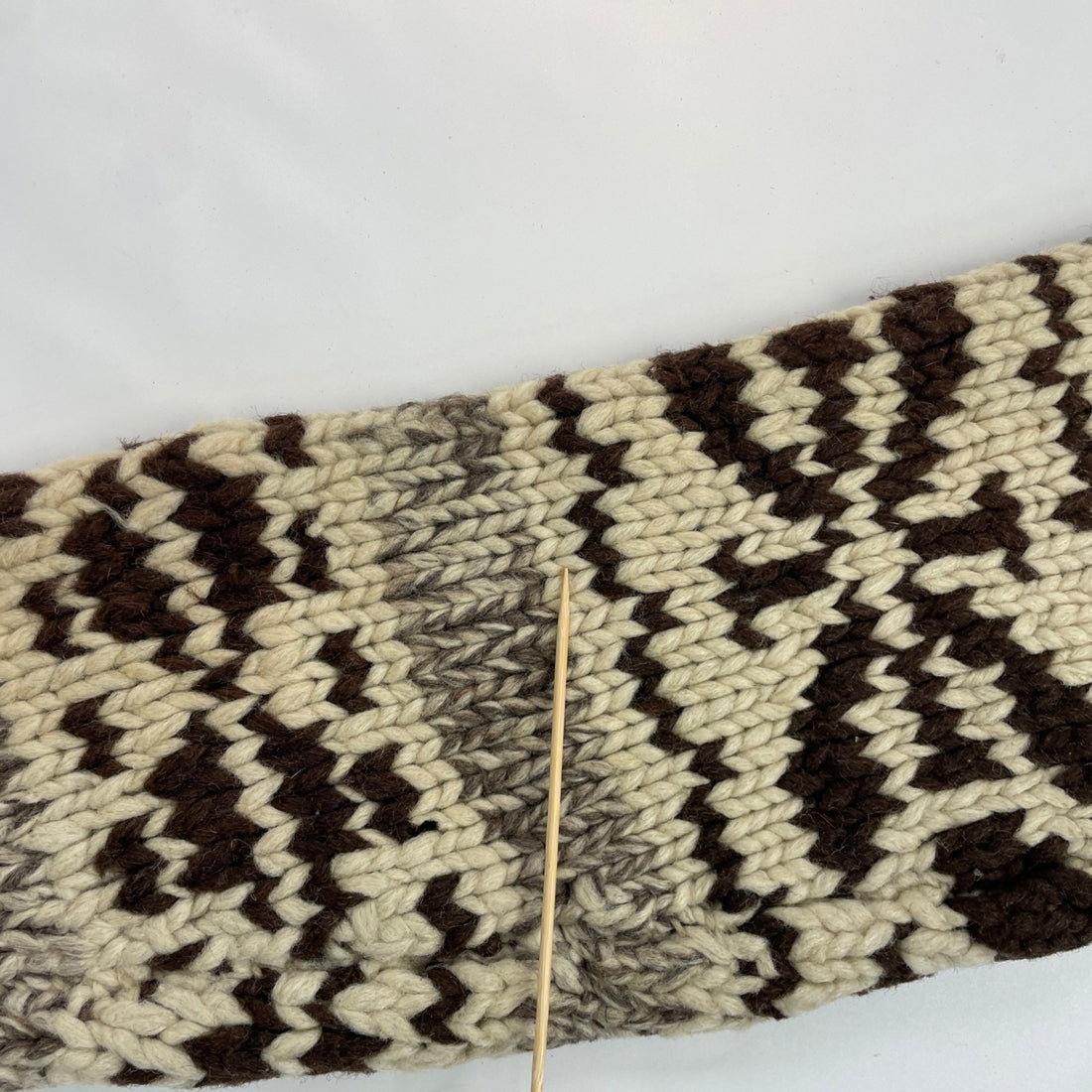 Vintage Snowflake Wool Knit Cowichan Sweater Size Medium