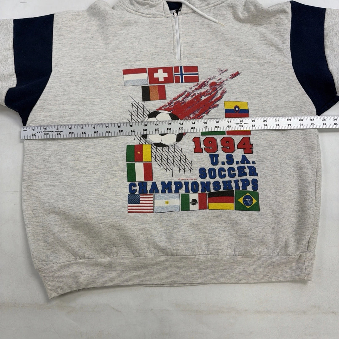 Vintage 1994 USA Soccer Championship 1/4 Zip Pullover Sweatshirt Size Large/XL
