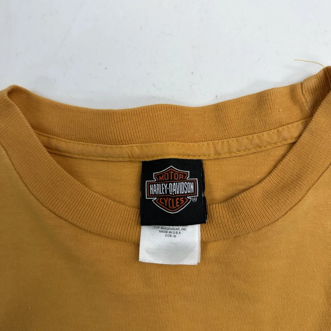 Vintage Harley Davidson Long Sleeve Pocket T-Shirt Size Medium Yellow