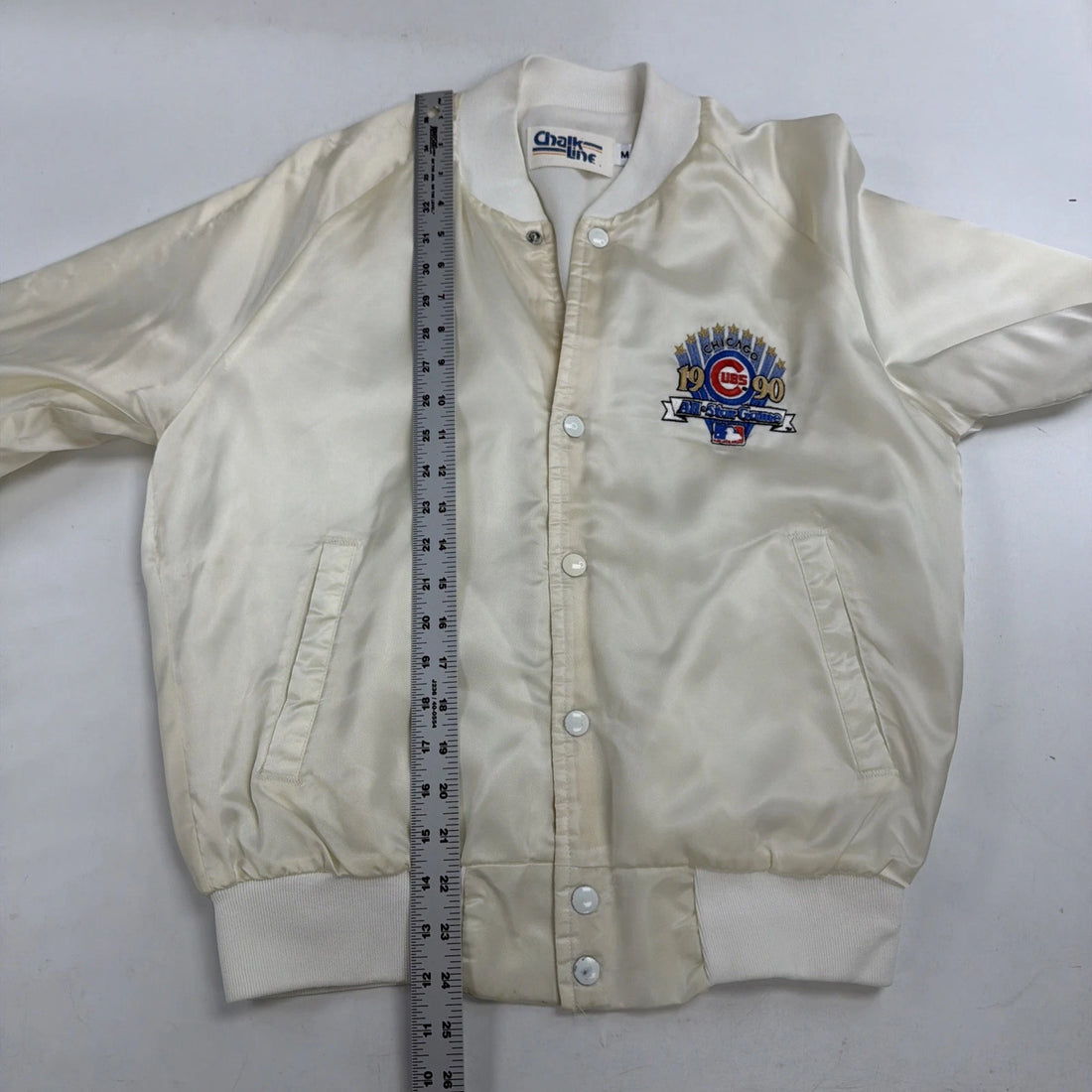 Vintage Chicago Cubs All Star Game Satin Jacket Size Medium 1990 90s MLB