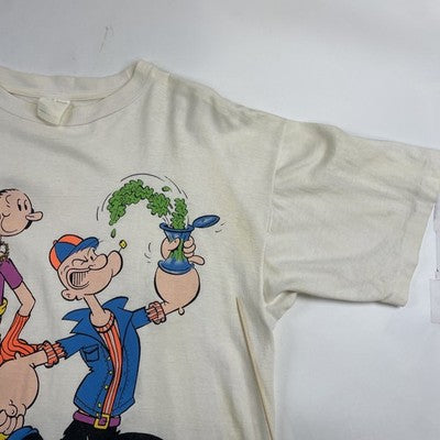 Vintage Popeye T-Shirt Size XL Double Sided 90s