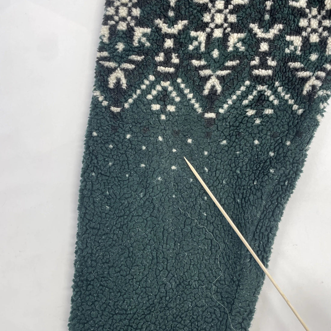 Vintage Columbia Fair Isle Pullover Fleece Jacket Size XL Green