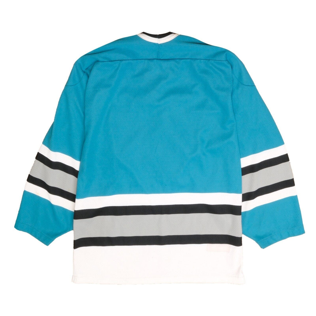 Vintage San Jose Sharks CCM Maska Hockey Jersey Size Medium Teal 90s NHL