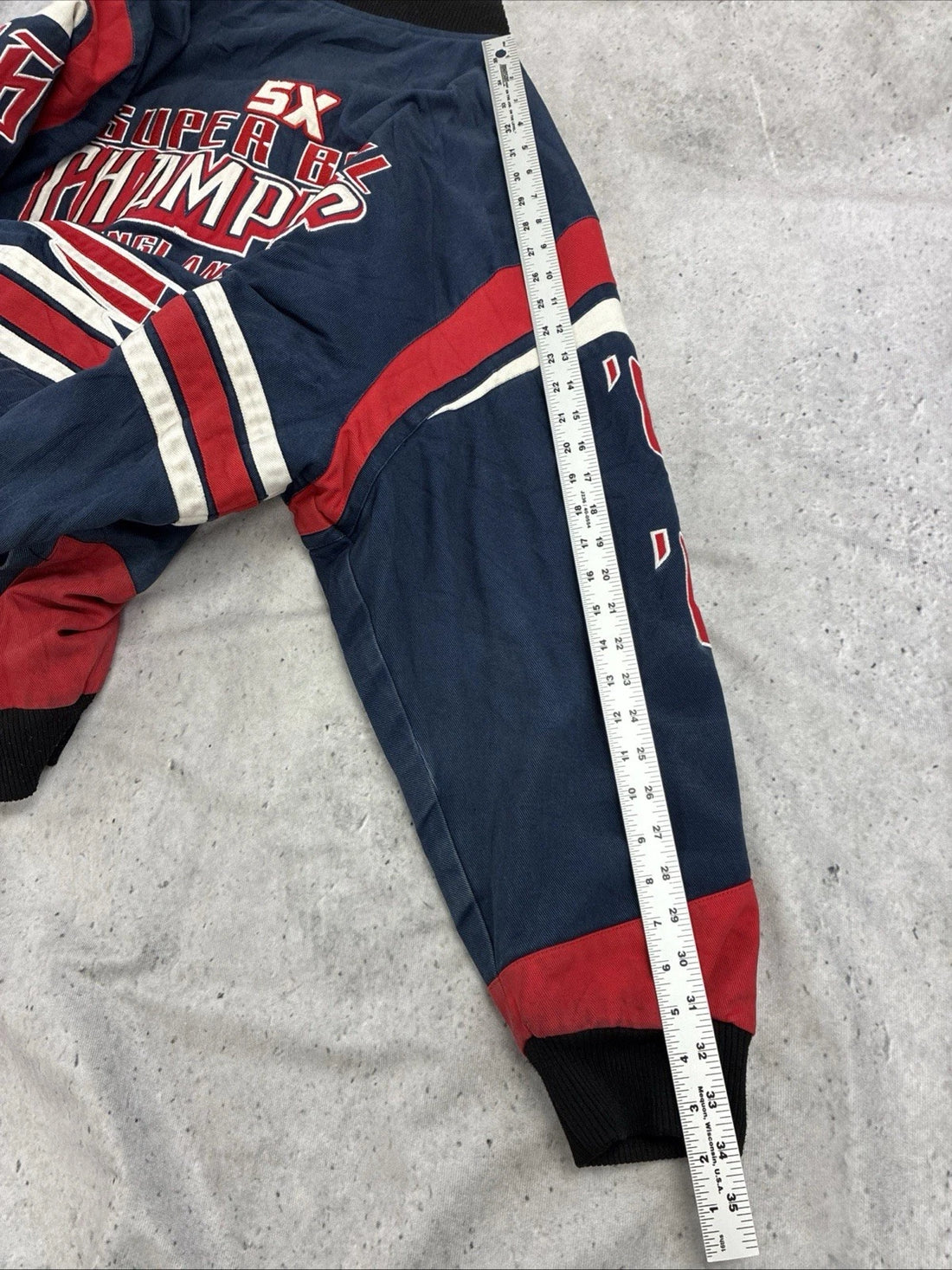 New England Patriots 5X Super Bowl Champs Bomber Jacket Size 5XL NFL