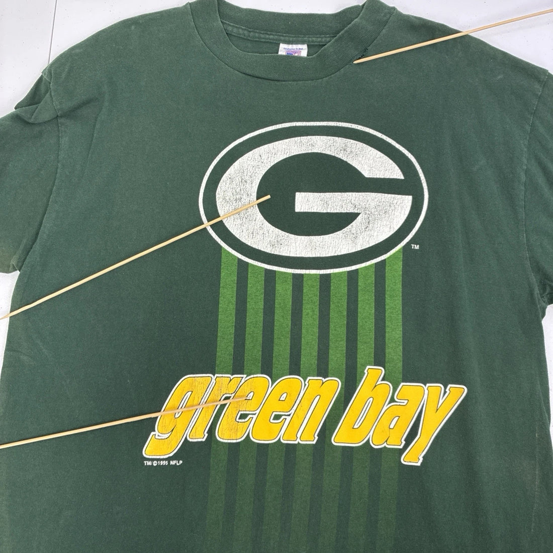 Vintage Green Bay Packers T-Shirt Size XL Wrap Around 1995 90s NFL