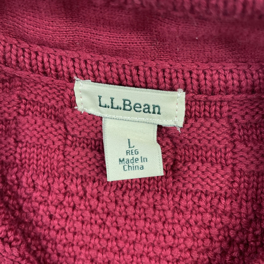 L.L. Bean Cardigan Sweater Womens Size Large Red