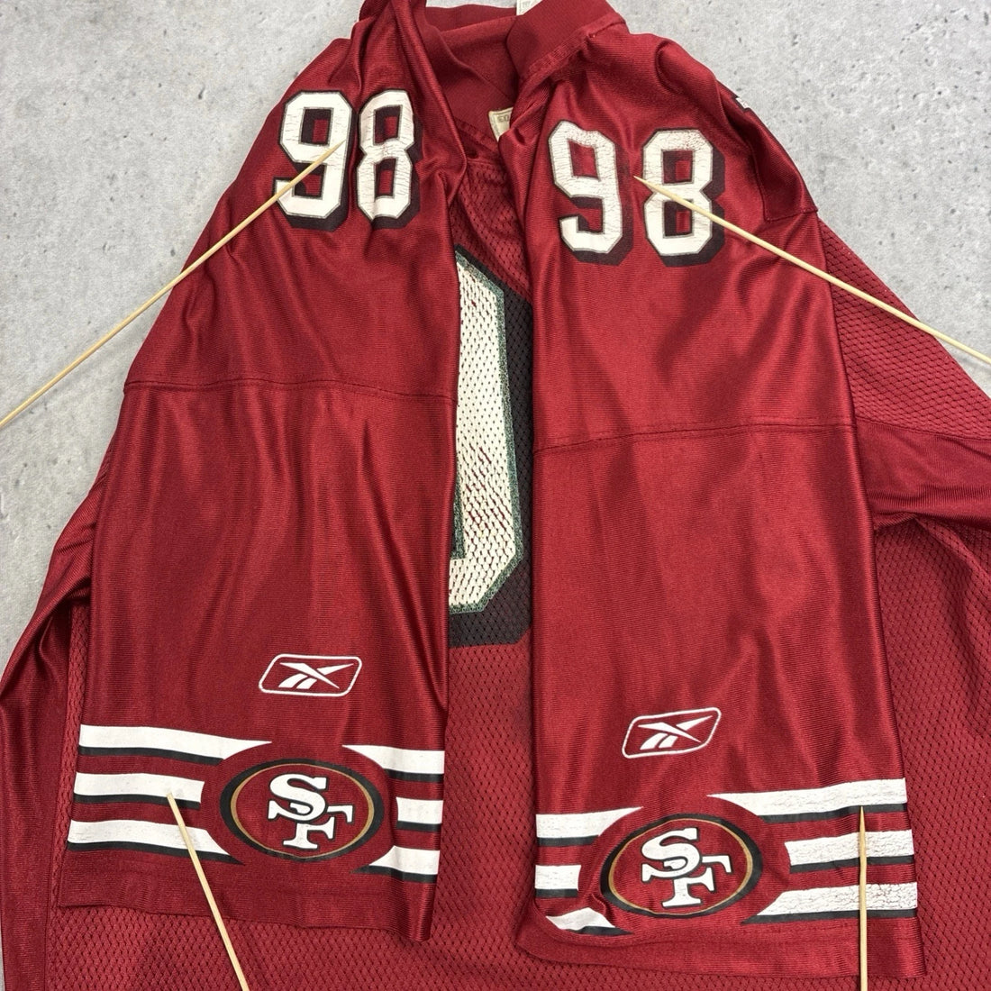 Vintage San Francisco 49ers Julian Peterson Reebok Jersey Size 2XL NFL