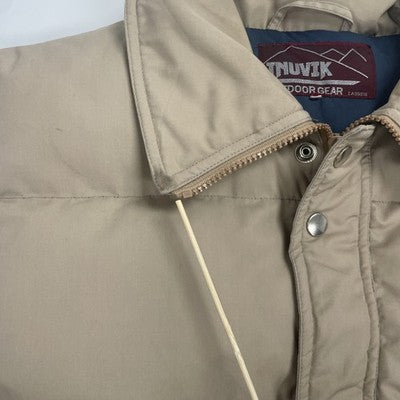 Vintage Inuvik Puffer Vest Jacket Size Large Tan Insulated