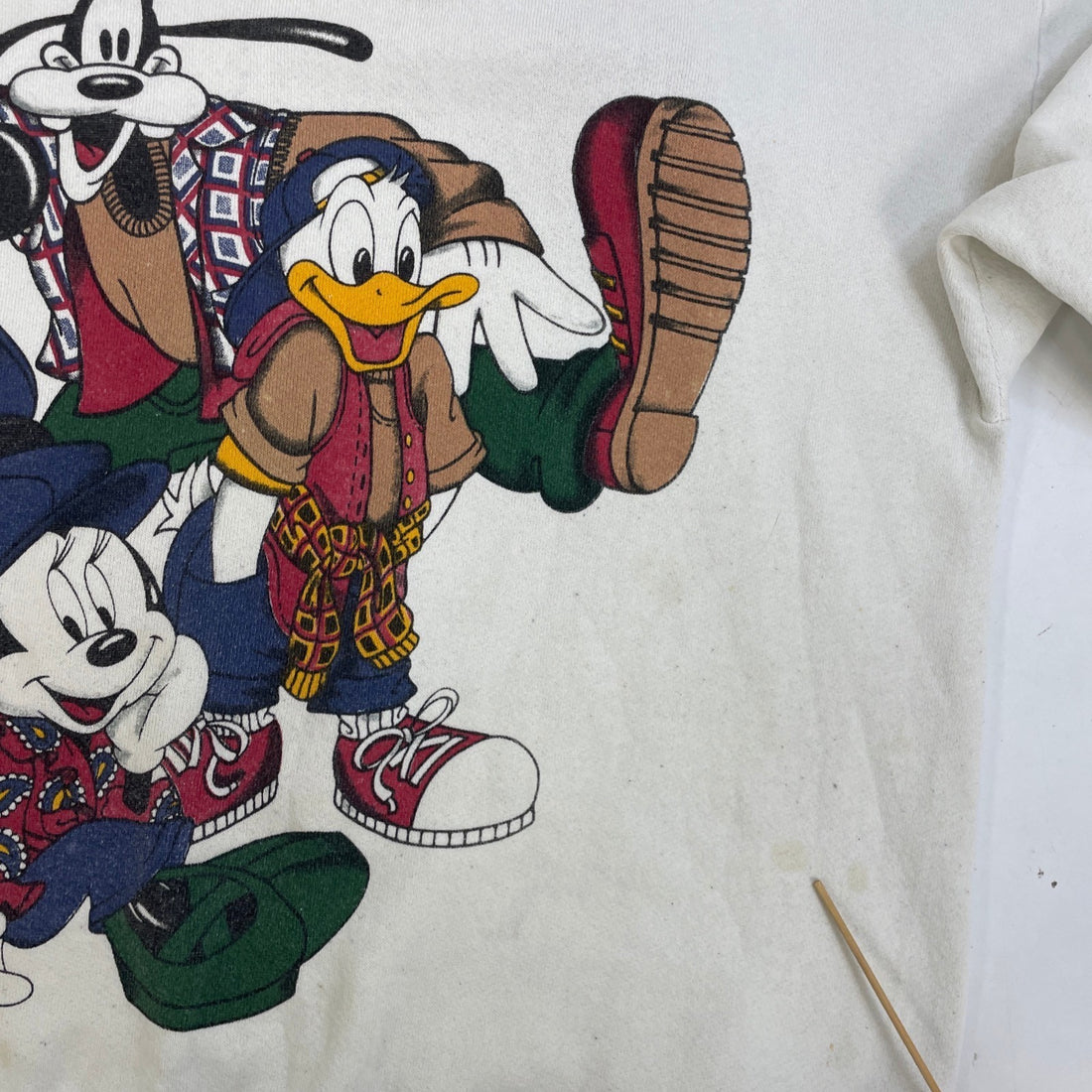 Vintage Disney Crewneck Sweatshirt Large Mickey Mouse Goofy Donald Duck 90s