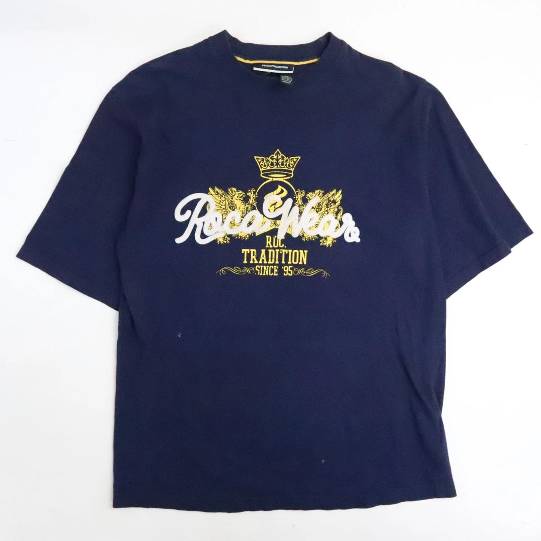 Vintage Rocawear T-Shirt Size Medium Blue Y2K