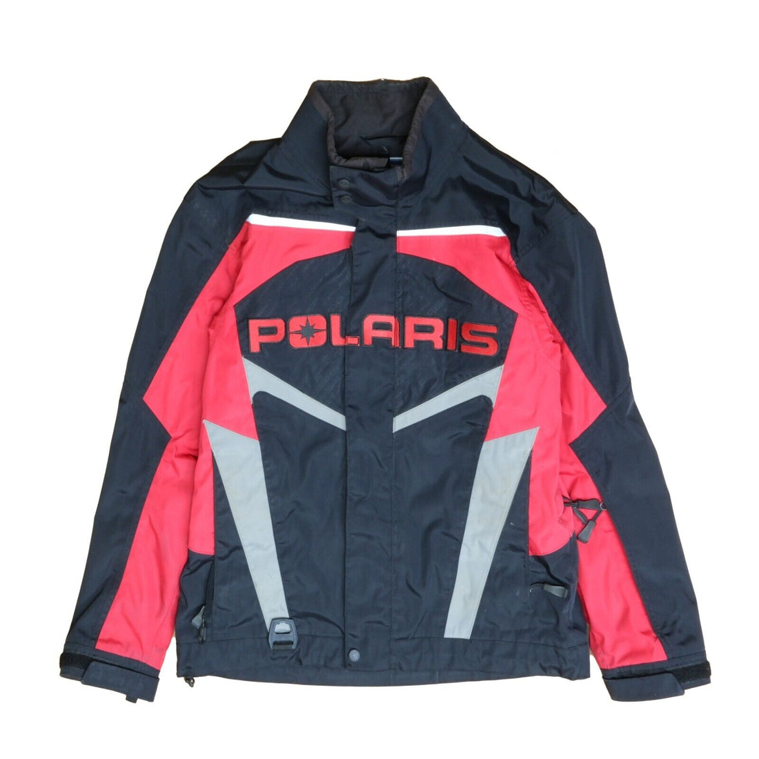 Vintage Polaris Racing Jacket Size Small Black Red Snowmobile