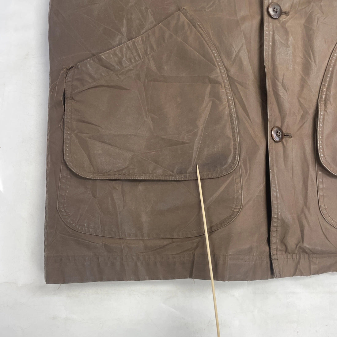 L.L. Bean Waxed Barn Chore Coat Work Jacket Size Large Brown