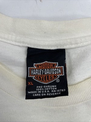 Vintage Harley Davidson Motorcycles Louisville Pocket T-Shirt Size XL White