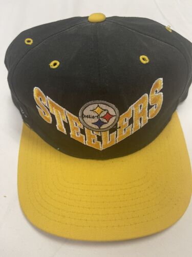 Vintage Pittsburgh Steelers Annco Snapback Hat OSFA Black 90s NFL