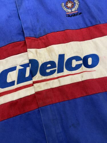 Vintage ACDelco Chase Racing Bomber Jacket Size Large Blue NASCAR