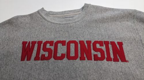 Vintage Wisconsin Badgers Champion Reverse Weave Crewneck Sweatshirt Medium NCAA