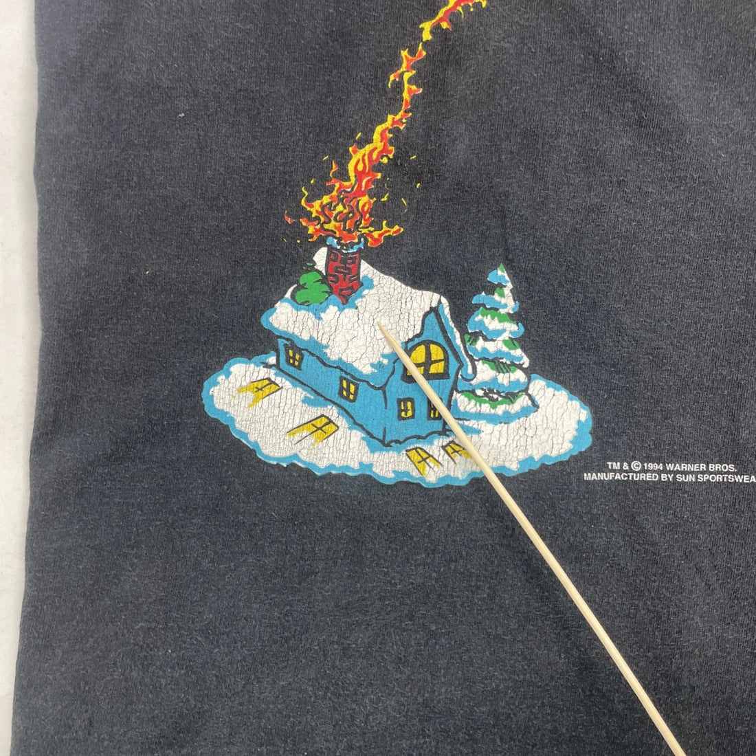 Vintage Yosemite Sam Looney Tunes Christmas T-Shirt Size XL 1994 90s