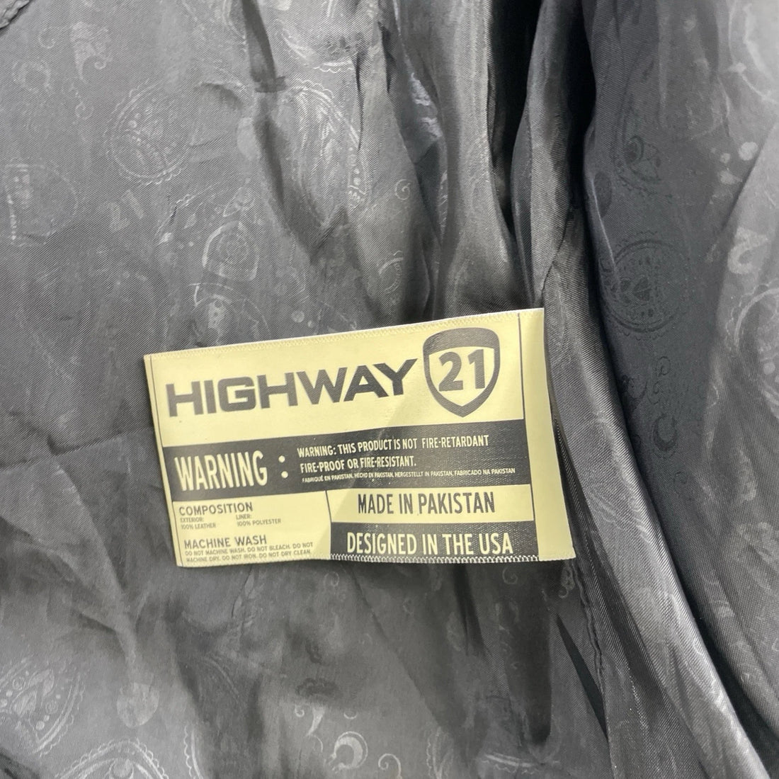 Highway 21 Leather Classic Motorcycle Jacket Size XL