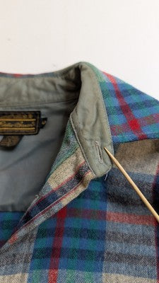 Vintage Eddie Bauer Wool Button Up Shirt Size Large Plaid