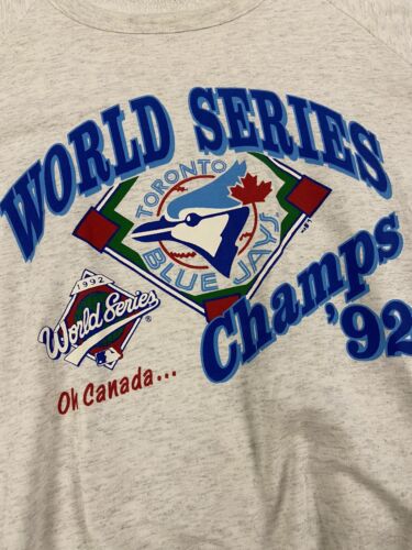 Vintage Toronto Blue Jays World Series Champions Size XL Gray 1992 90s MLB