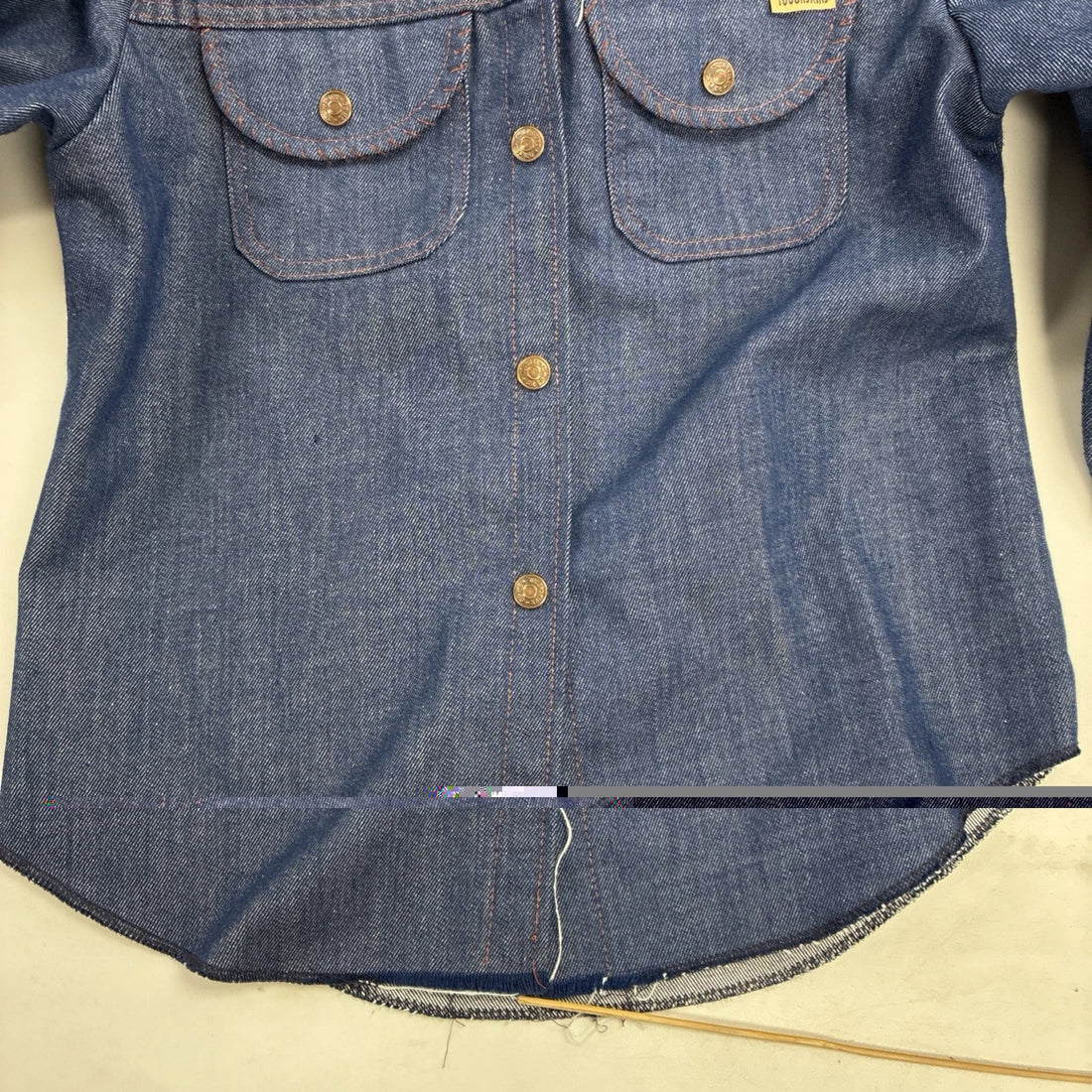 Vintage Toughskins Western Denim Jacket Size Small