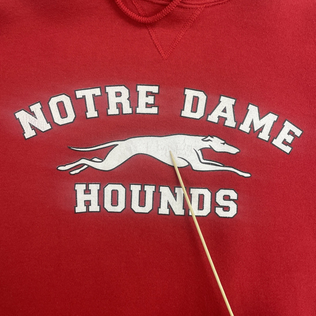 Notre Dame Hounds Russell Athletic Sweatshirt Hoodie Size XL Red