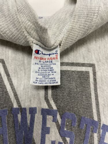 Vintage Northern Western Wildcats Champion Reverse Weave Sweatshirt XL 90s NCAA