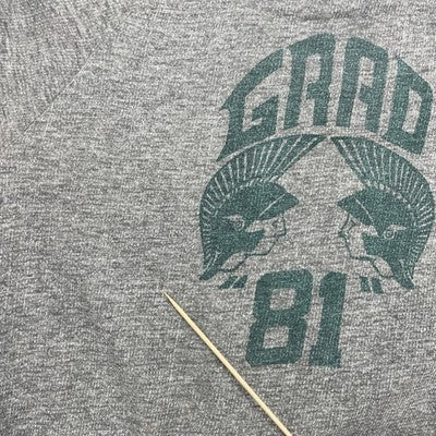 Vintage Spartans Grad Crewneck Sweatshirt Size Small 1981 80s